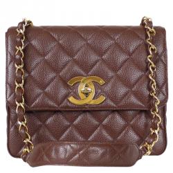 Chanel Square Quilt Tweed Tote - Brown Totes, Handbags - CHA802786