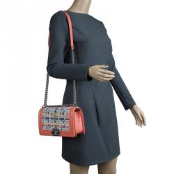 مملوكة مسبقًا حقيبة شانيل قلاب بوي متوسطة تويد وجلد وردي فاتح