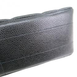 Pre Owned Chanel Black Caviar Vertical Quilt Mademoiselle Flap Bag