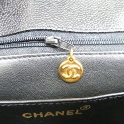 Pre Owned Chanel Black Caviar Vertical Quilt Mademoiselle Flap Bag
