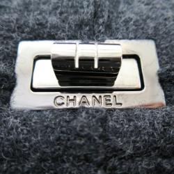 مملوكة مسبقًا Chanel Grey Wool Chocolate Bar Reissue 2.55 Shoulder Bag