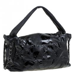 Pre Owned Chanel Black Leather XL Brooklyn Ligne Patchwork Hobo