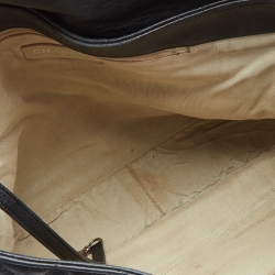 Pre Owned Chanel Black Leather Maxi Chain Around Flap Shoulder Bag