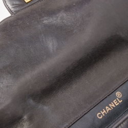 Pre Owned Chanel Black Quilted Leather Double Sided Flap Bag