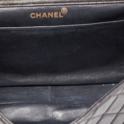 Pre Owned Chanel Black Quilted Leather Double Sided Flap Bag
