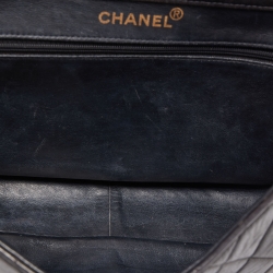 Pre Owned Chanel Black Quilted Leather Double Sided Flap Bag