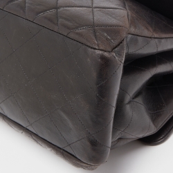 Pre Owned Chanel Black Quilted Leather Double Sided Flap Bag