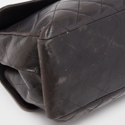 Pre Owned Chanel Black Quilted Leather Double Sided Flap Bag