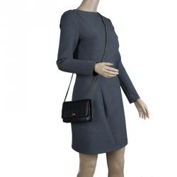 Pre Owned Chanel Black Snakeskin WOC Clutch Bag