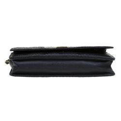 Pre Owned Chanel Black Snakeskin WOC Clutch Bag
