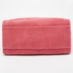 Chanel Pink Canvas and Leather Large Deauville Shopper Tote
