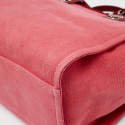 Chanel Pink Canvas and Leather Large Deauville Shopper Tote