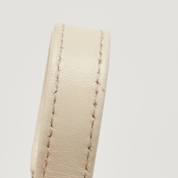 Pre Owned Chanel Cream Perforated Leather Up In The Air Tote
