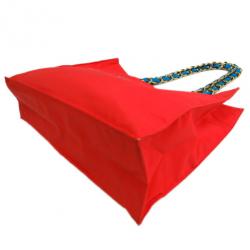 Pre Owned حقيبة يد شانيل كانفاس أحمر للتسوق