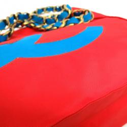 Pre Owned حقيبة يد شانيل كانفاس أحمر للتسوق