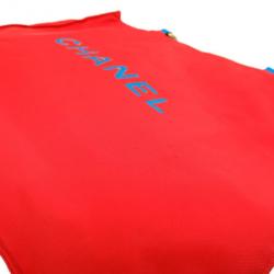 Pre Owned حقيبة يد شانيل كانفاس أحمر للتسوق