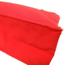 Pre Owned حقيبة يد شانيل كانفاس أحمر للتسوق