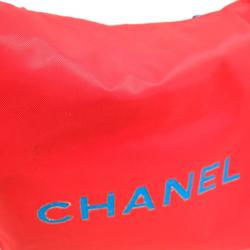 Pre Owned حقيبة يد شانيل كانفاس أحمر للتسوق