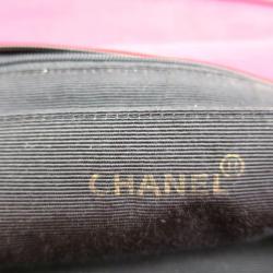 Pre Owned حقيبة يد شانيل كانفاس أحمر للتسوق