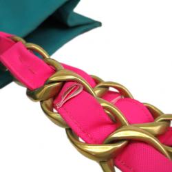 Pre Owned حقيبة يد شانيل كانفاس أخضر للتسوق