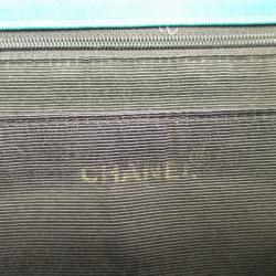 Pre Owned حقيبة يد شانيل كانفاس أخضر للتسوق