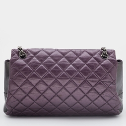 Pre Owned Chanel Purple/Grey Quilted Leather Lady Pearly Flap Shoulder Bag
