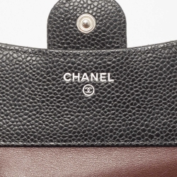 Chanel Black Quilted Caviar Leather Small Classic Wallet