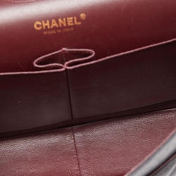 Pre Owned Chanel Black Quilted Leather Jumbo Classic Double Flap Bag