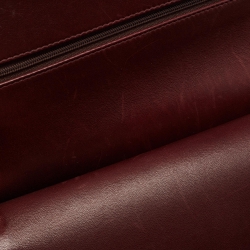 Pre Owned Chanel Burgundy Quilted Lambskin Leather Jumbo Classic Double Flap Bag