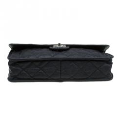 Pre Owned Chanel Black Caviar Leather Jumbo French Riviera Classic Flap Bag