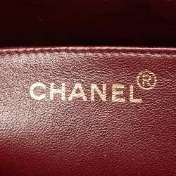 Pre Owned Chanel Black Quilted Lambskin Leather Jumbo Classic Single Flap Bag