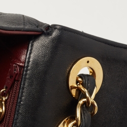 Pre Owned Chanel Black Quilted Lambskin Leather Jumbo Classic Single Flap Bag