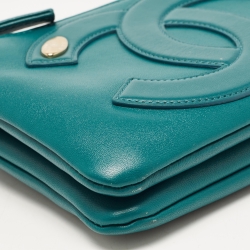 Pre Owned Chanel Green Leather CC Mania Waist Bag