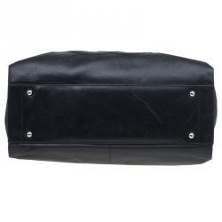 Pre Owned حقيبة يد شانيل CC كبيرة جلد كافيار سوداء