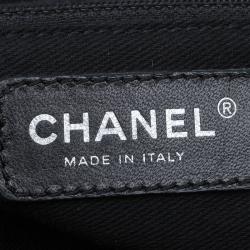 Pre Owned حقيبة يد شانيل CC كبيرة جلد كافيار سوداء