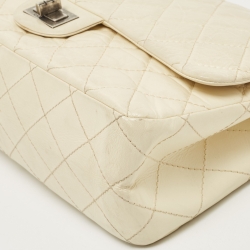 Chanel Ivory Aged Quilted Leather Reissue 2.55 Classic 227 Flap Bag