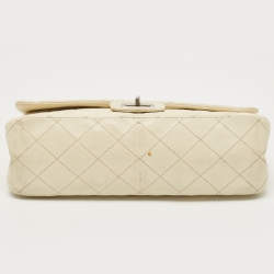 Chanel Ivory Aged Quilted Leather Reissue 2.55 Classic 227 Flap Bag