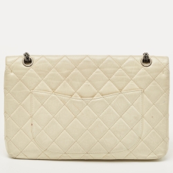 Chanel Ivory Aged Quilted Leather Reissue 2.55 Classic 227 Flap Bag