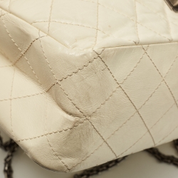 Chanel Ivory Aged Quilted Leather Reissue 2.55 Classic 227 Flap Bag