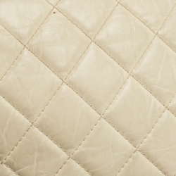 Chanel Ivory Aged Quilted Leather Reissue 2.55 Classic 227 Flap Bag