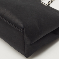 Pre Owned Chanel Black Satin CC Shoulder Bag