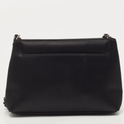 Pre Owned Chanel Black Satin CC Shoulder Bag