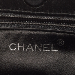 Pre Owned Chanel Black Satin CC Shoulder Bag