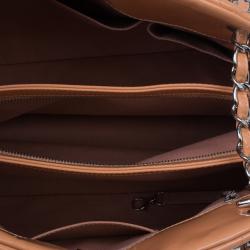 Pre Owned Chanel Cantaloupe Patent Leather Large Mademoiselle Bag