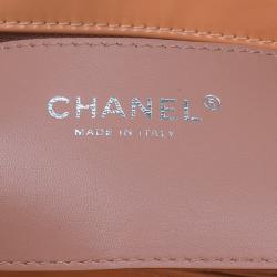 Pre Owned Chanel Cantaloupe Patent Leather Large Mademoiselle Bag