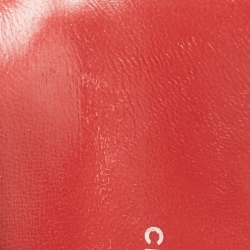 Chanel Red Camellia Embossed Leather CC Flap Card Case 