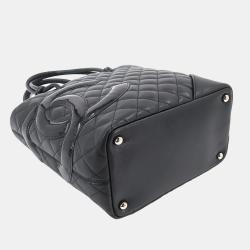 Pre Owned Chanel Black Leather Small Cambon Ligne Tote Bag