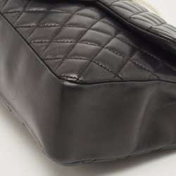 Pre Owned Chanel Black Quilted Leather Medium Westminster Pearl Single Flap Bag