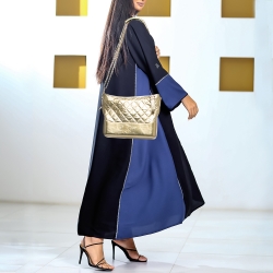 Pre Owned Chanel Gold Quilted Aged Leather Medium Gabrielle Hobo
