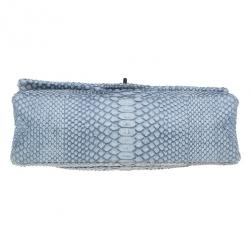 Pre Owned Chanel White Python 2.55 Reissue 226 Flap Bag